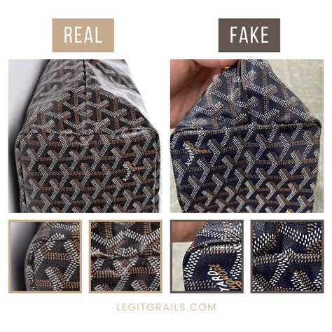 how to tell a real vs fake goyard|authentic goyard handbags.